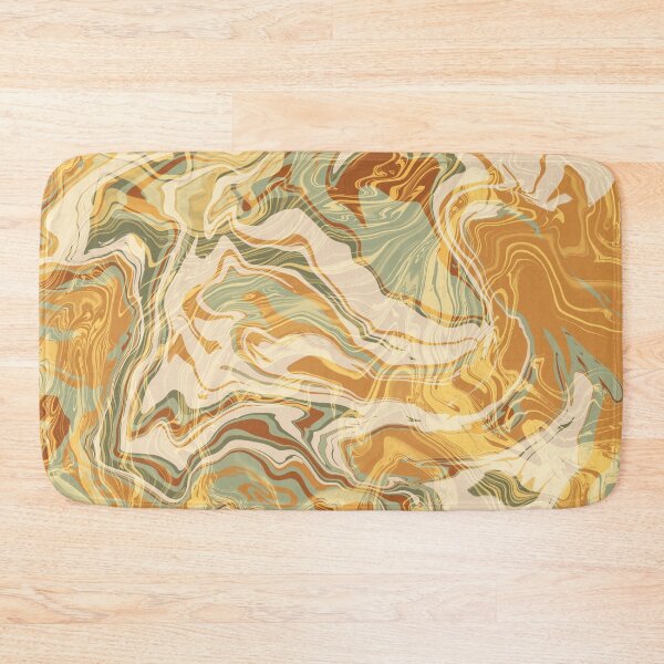 Item preview, Contemporary summary of the fluid vortex. Geometric spiral, swirl, twirl in beige, olive green and mustard yellow. Trendy colors. designed and sold by GelbWieZitrone.