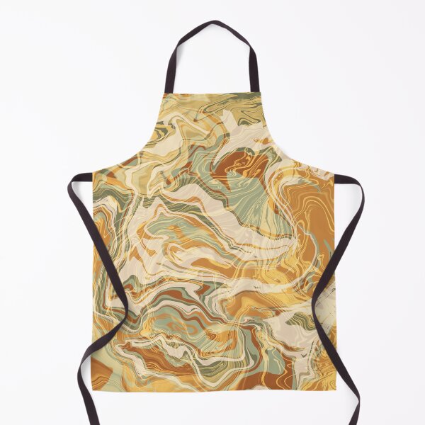 Item preview, Contemporary summary of the fluid vortex. Geometric spiral, swirl, twirl in beige, olive green and mustard yellow. Trendy colors. designed and sold by GelbWieZitrone.