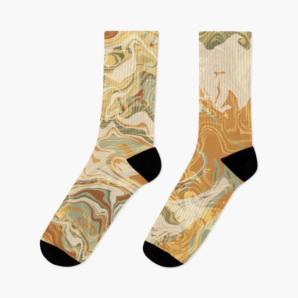 Item preview, Contemporary summary of the fluid vortex. Geometric spiral, swirl, twirl in beige, olive green and mustard yellow. Trendy colors. designed and sold by GelbWieZitrone.