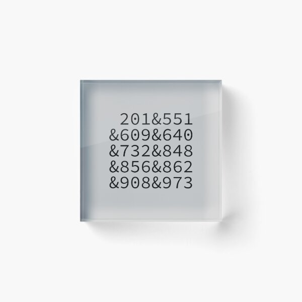Item preview, New Jersey Area Codes designed and sold by Troy Green.