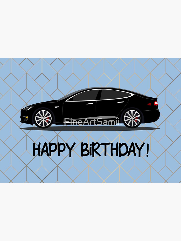 Tesla Cyber Truck Funny Birthday Card My Other Car Is A Car