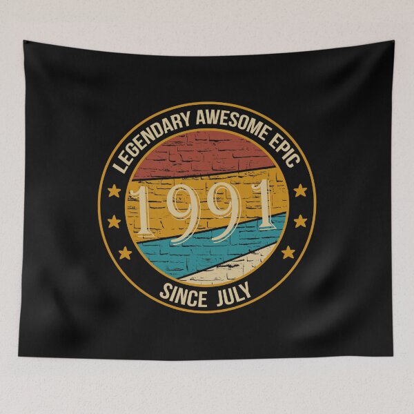 Item preview, Vintage Awesome Since July 1991 Shirt Happy 30th B-day designed and sold by BELASKRI STORE.