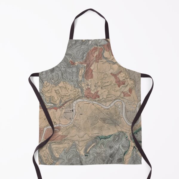 Item preview, Old London England Geological Map (1870) Vintage UK Capital City Geology Atlas designed and sold by BravuraMedia.