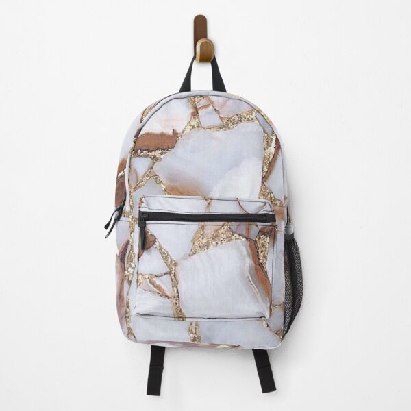 Item preview, white, gold and copper marble glass print designed and sold by HadeeeeL.