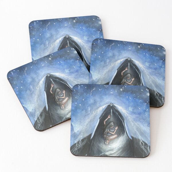 Item preview, The Search, Watercolor Original Art Print, Salmon Moon, Orca, Killer Whale designed and sold by Mugiwara107.