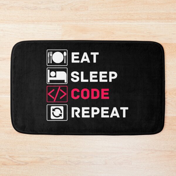 Item preview, eat sleep code repeat designed and sold by ronaldsonou.