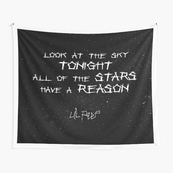 Lil Peep Star Shopping Lyrics Starry Wall Tapestry Lil Peep Album Wall Tapestry 