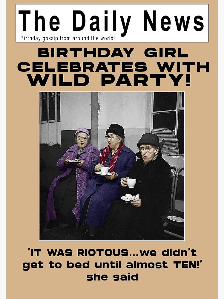 Thumbnail 2 of 2, Greeting Card, Birthday girl and her pals celebrate! designed and sold by alanpicton.
