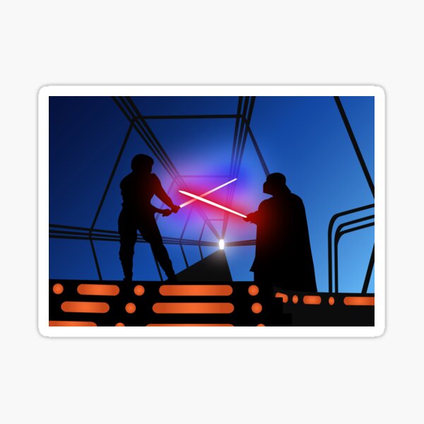 Luke vs Vader on Bespin Sticker