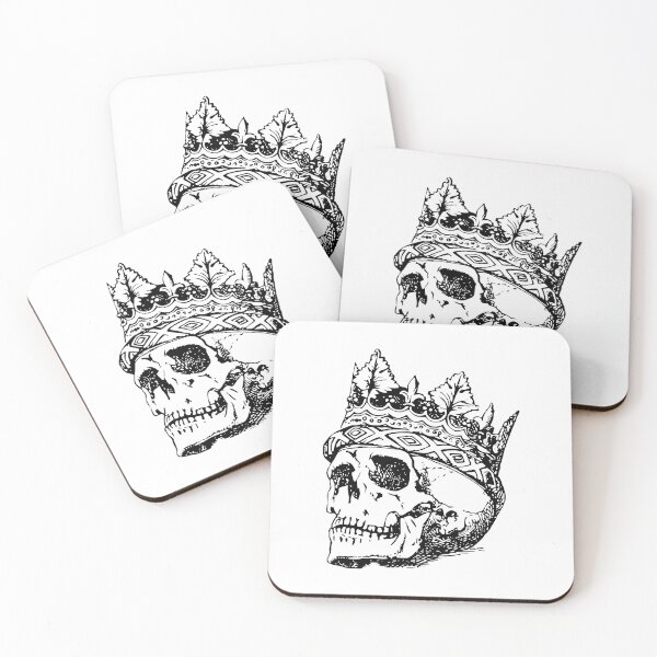 Item preview, Black and white skull with crown designed and sold by PolinaSu.