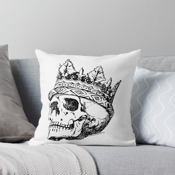 Item preview, Black and white skull with crown designed and sold by PolinaSu.