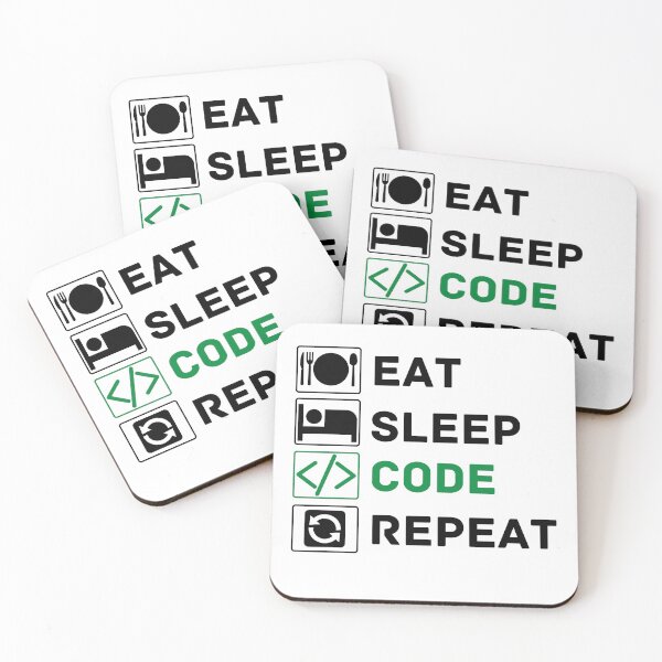 Item preview, eat sleep code repeat designed and sold by ronaldsonou.