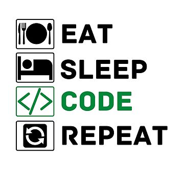 "eat sleep code repeat" Poster for Sale by ronaldsonou | Redbubble