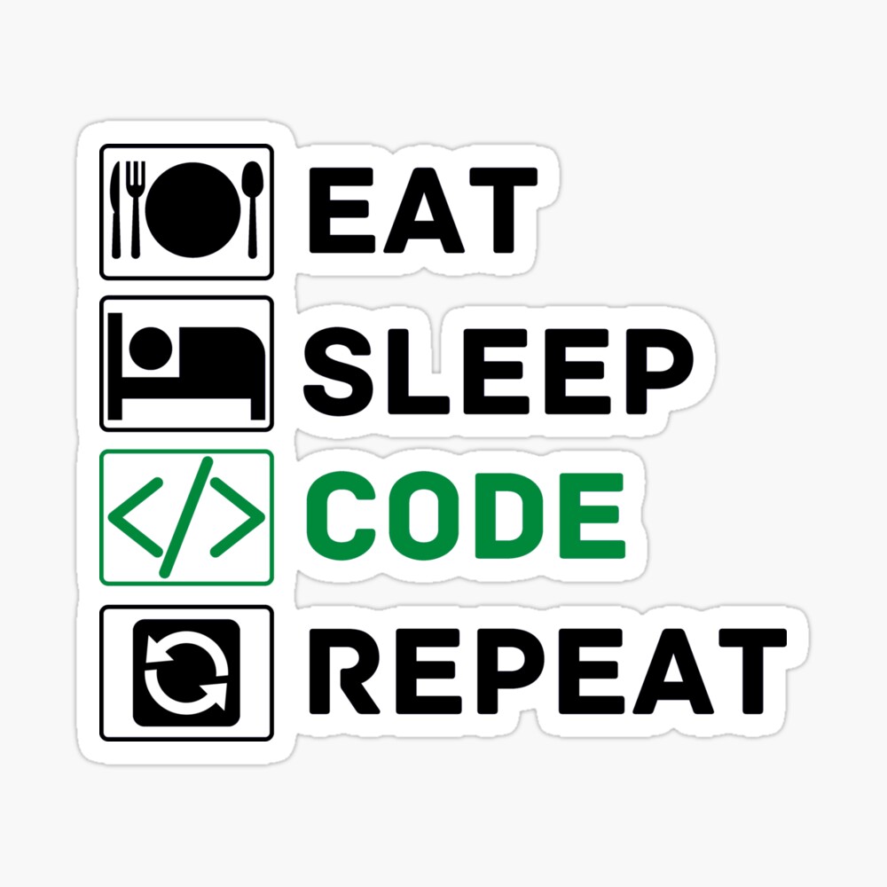 eat sleep code repeat | Poster