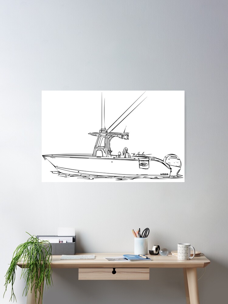 Thumbnail 1 of 3, Poster, 27 foot Sea Hunt designed and sold by Statepallets.