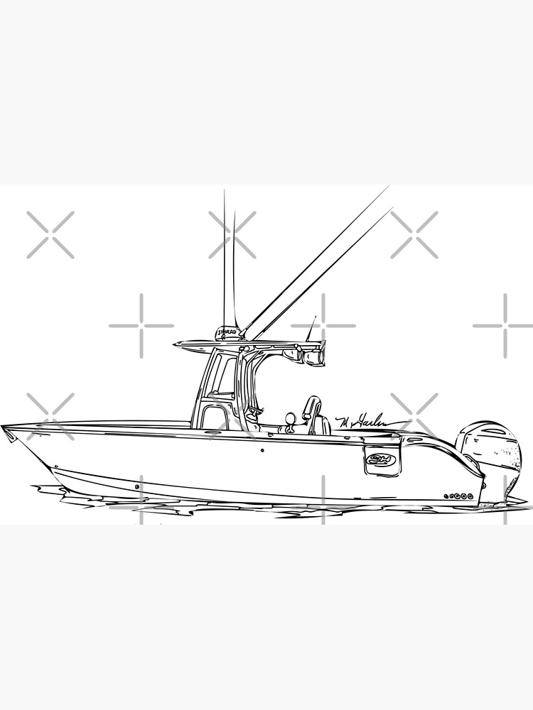 Thumbnail 3 of 3, Poster, 27 foot Sea Hunt designed and sold by Statepallets.