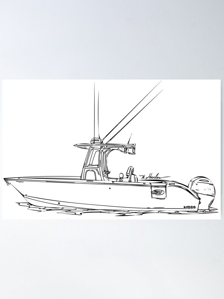 Thumbnail 2 of 3, Poster, 27 foot Sea Hunt designed and sold by Statepallets.