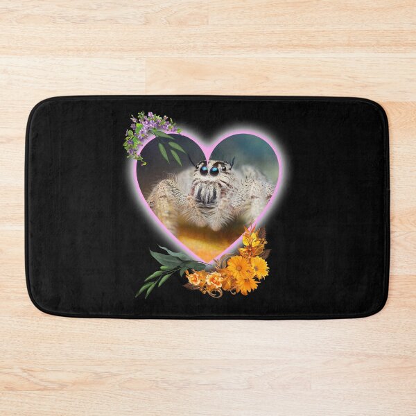 Item preview, Cute Jumping Spider In Flower Heart Frame Design designed and sold by EarthArtDesigns.