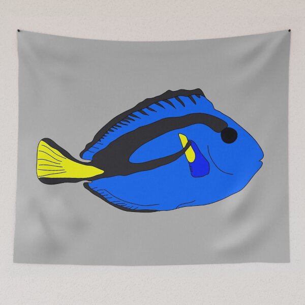 Item preview, Cartoon Blue Tang Fish designed and sold by Color-Sparkle.