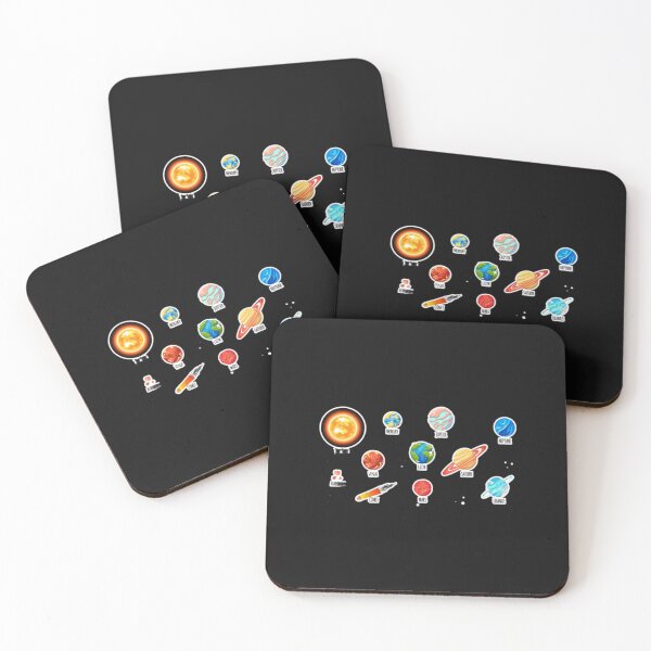 Item preview, Set of planet stickers and cartoon solar system designed and sold by angel1818.