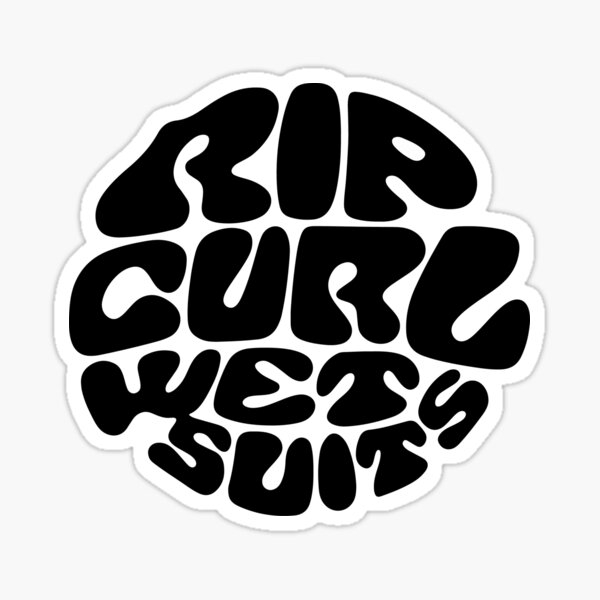 RIP CURL BORN TO SURF Die Cut White Vinyl Decal/Sticker 3.7 in x 3.4 in Surf 