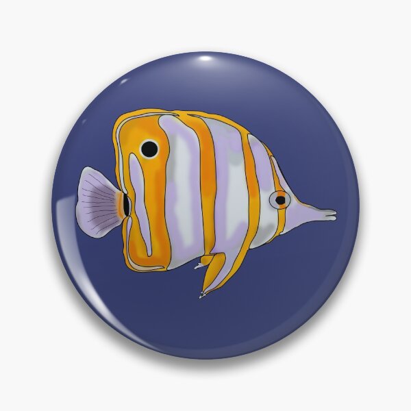 Item preview, Cartoon Copperband Butterflyfish designed and sold by Color-Sparkle.
