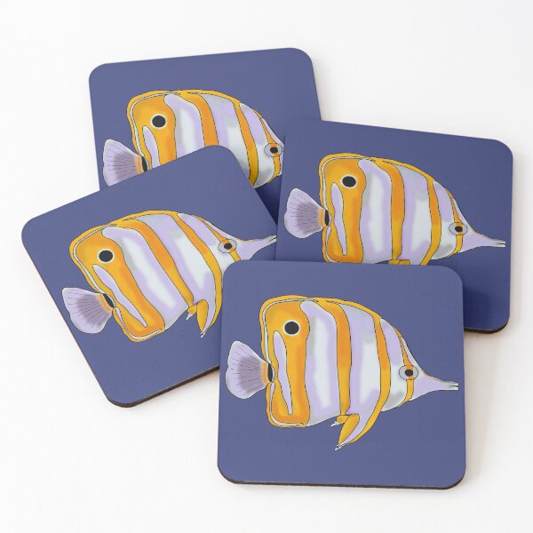 Item preview, Cartoon Copperband Butterflyfish designed and sold by Color-Sparkle.