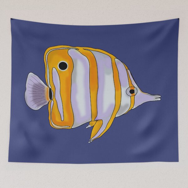 Item preview, Cartoon Copperband Butterflyfish designed and sold by Color-Sparkle.