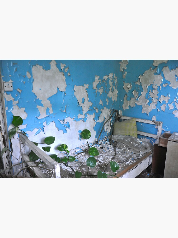 Thumbnail 3 of 3, Sticker, Nothing Really Mattress - Colorful Abandoned Hostel in Hong Kong designed and sold by StephVonAwesome.