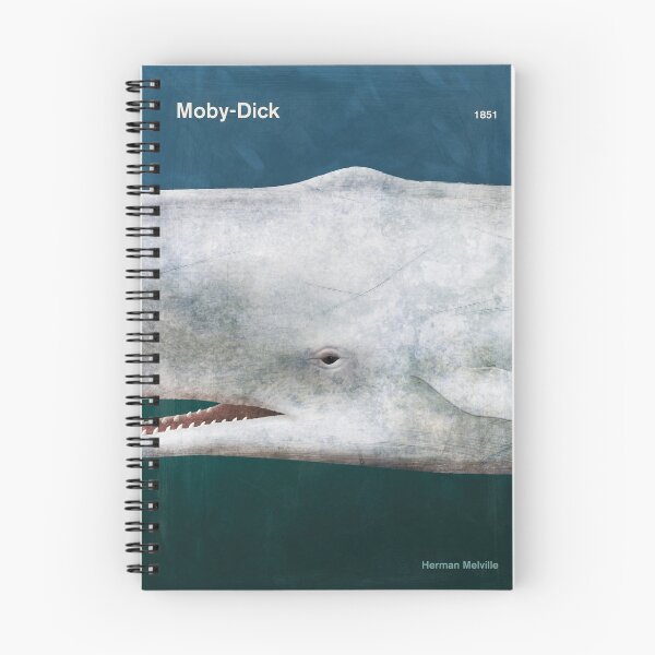 Item preview, Moby-Dick, Herman Melville Literary Art for Nautical Book Lovers designed and sold by RedHillPrints.