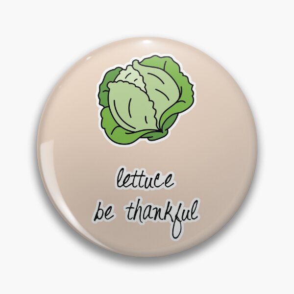 Item preview, Lettuce be thankful funny vegetable pun designed and sold by happypapertime.