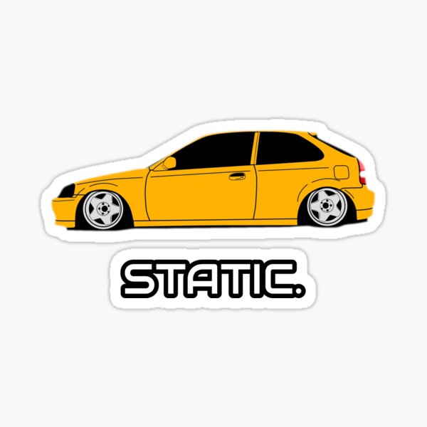 "JDM STATIC." Sticker by HUSTLEZONE Redbubble
