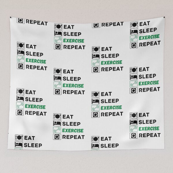 Item preview, eat sleep exercise repeat designed and sold by ronaldsonou.