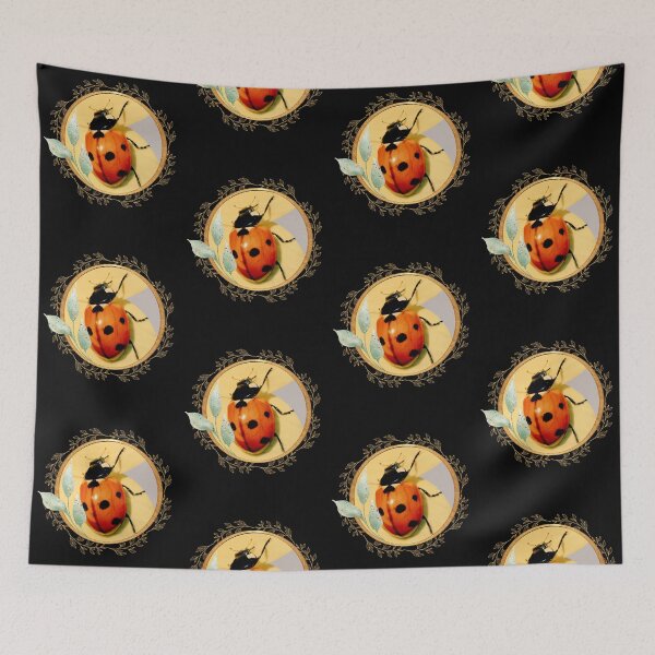 Item preview, Sweet Colorful Ladybug In Leaf Frame Design designed and sold by EarthArtDesigns.