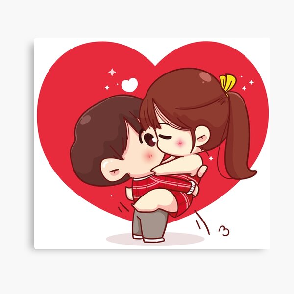 Lovers couple kissing, happy valentine, cartoon character illustration Lovers couple kissing, happy valentine, cartoon character illustration