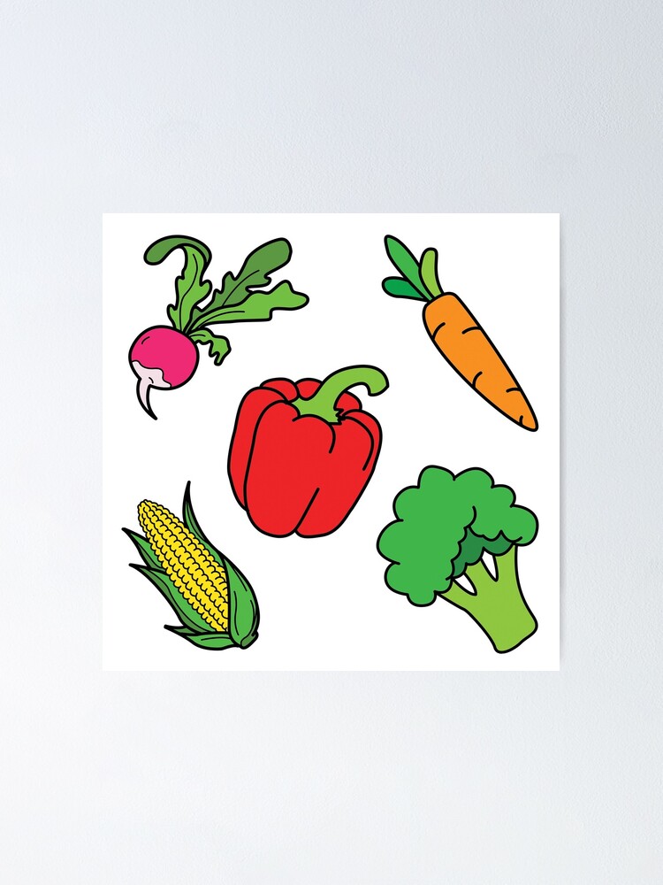how to draw different types of vegetables drawing easy step by step@Kids  Drawing Talent - YouTube
