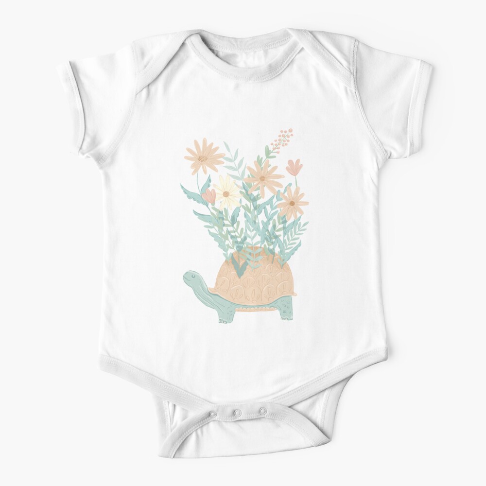 Botanical Turtle Baby One-Piece