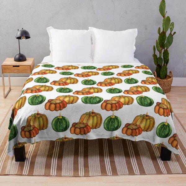Item preview, Cute Halloween Pattern of Pumpkin Candles on a White Background designed and sold by avalonmedia.