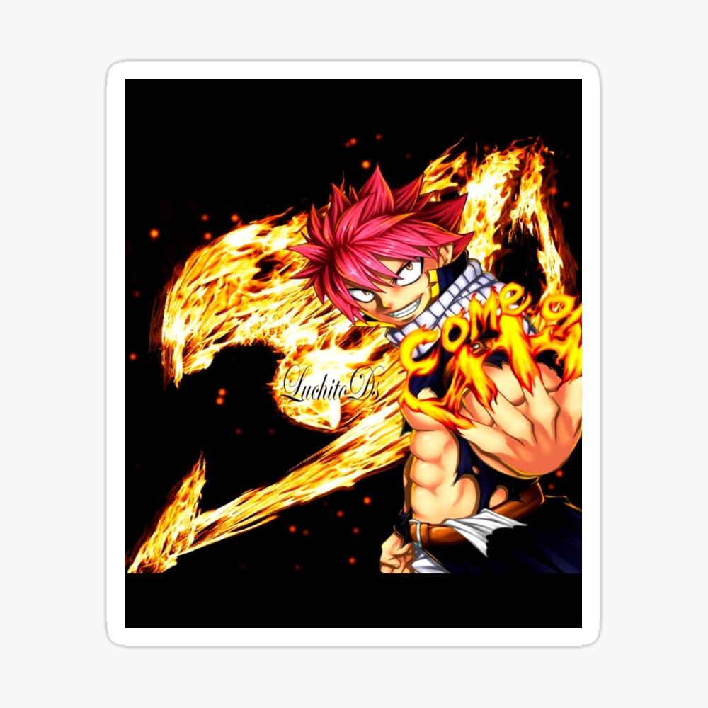 Fairy Tail Natsu Dragneel Fire Half Dragon Sticker for Sale by DaturaSnake