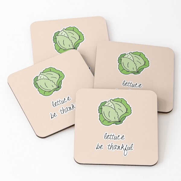 Item preview, Lettuce be thankful funny vegetable pun designed and sold by happypapertime.