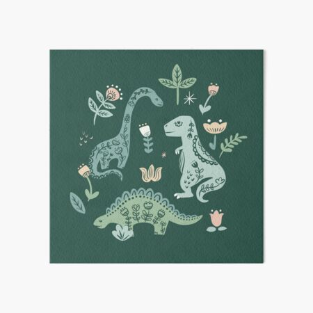 Vista previa del artículo con la obra «Dinosaurio floral popular», diseñado y vendido por latheandquill.