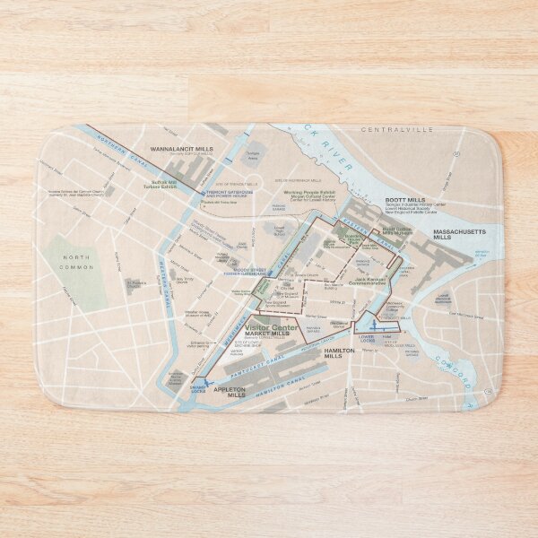 Item preview, Lowell National Historical Park Map (1999) Massachusetts Historic City Atlas designed and sold by BravuraMedia.