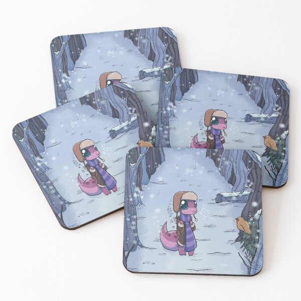 Item preview, Gecko Explores Snowy Forest designed and sold by Cuterefaction.