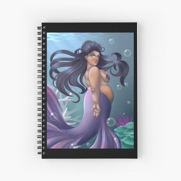 Lovely Curvy Mermaid Spiral Notebook