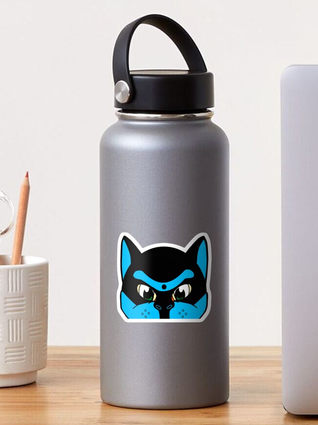 Thumbnail 1 of 3, Sticker, Pop-Up-Pup - Blue designed and sold by DiaperedFancy.