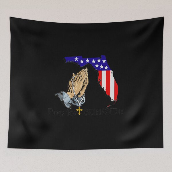 Item preview, Pray For Surfside America Plag designed and sold by Ahmadeshop.