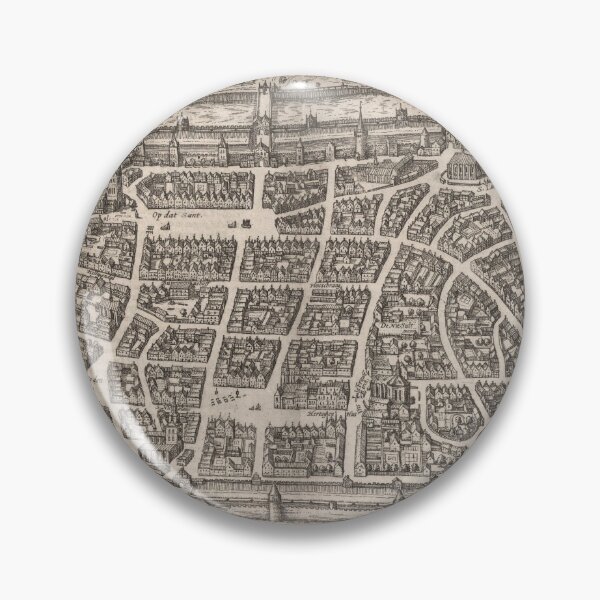 Item preview, Old Luneberg Germany Map (1597) Vintage Lumborg Town & Street Atlas designed and sold by BravuraMedia.
