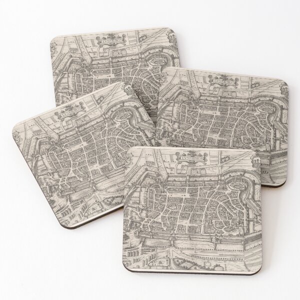 Item preview, Old Luneberg Germany Map (1597) Vintage Lumborg Town & Street Atlas designed and sold by BravuraMedia.