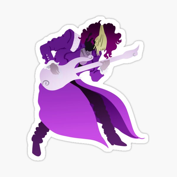 Purple Funk Guitar Sticker