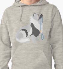 Keeshond Leash Pullover Hoodie